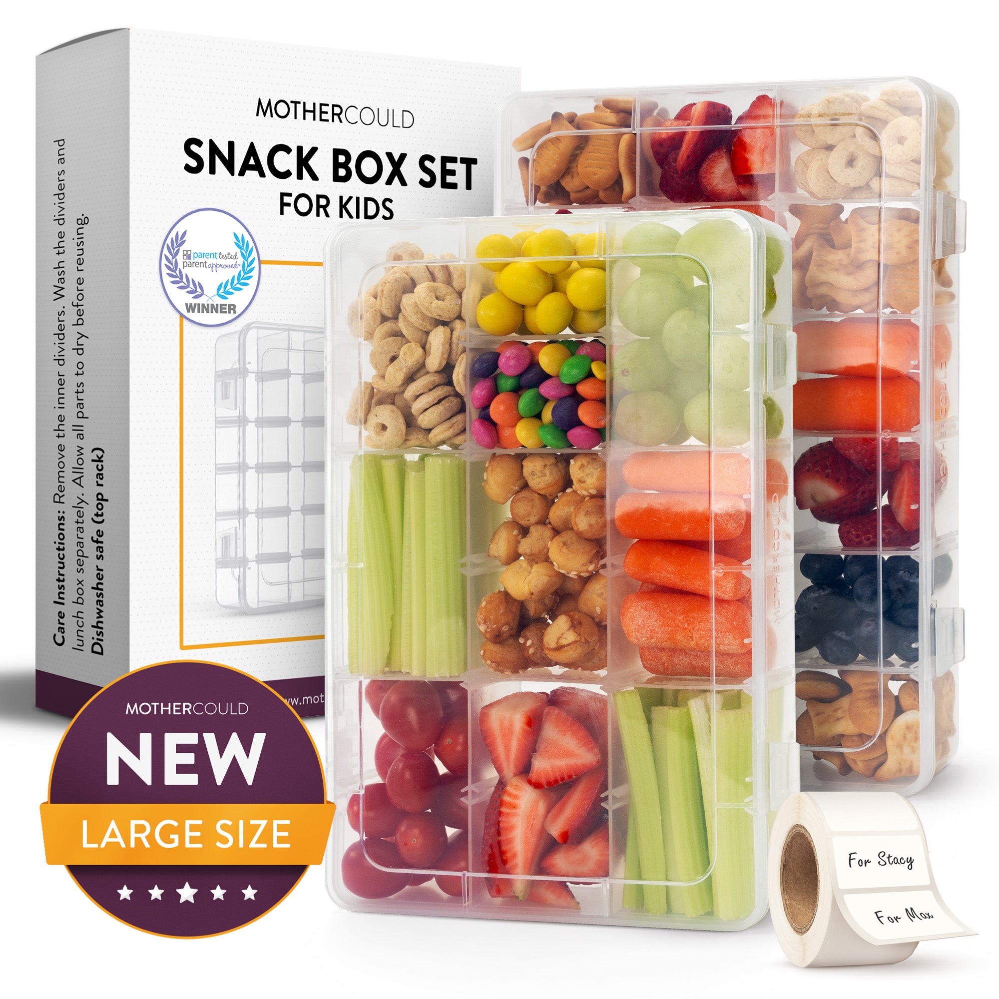 Large Snack Box Set for Kids (Set of 2)