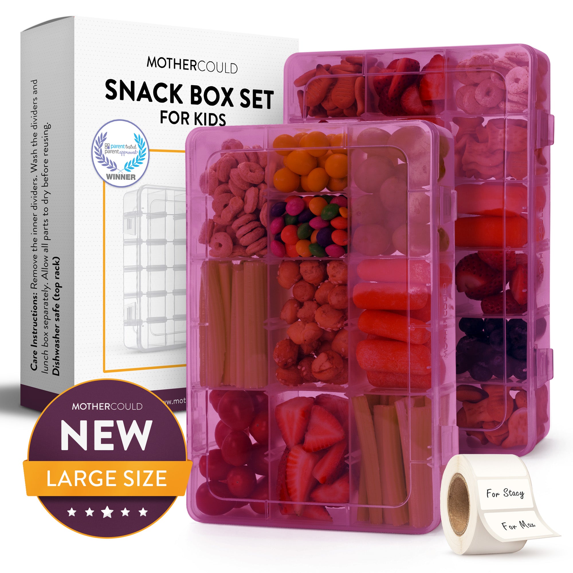 Large Snack Box Set for Kids (Set of 2)