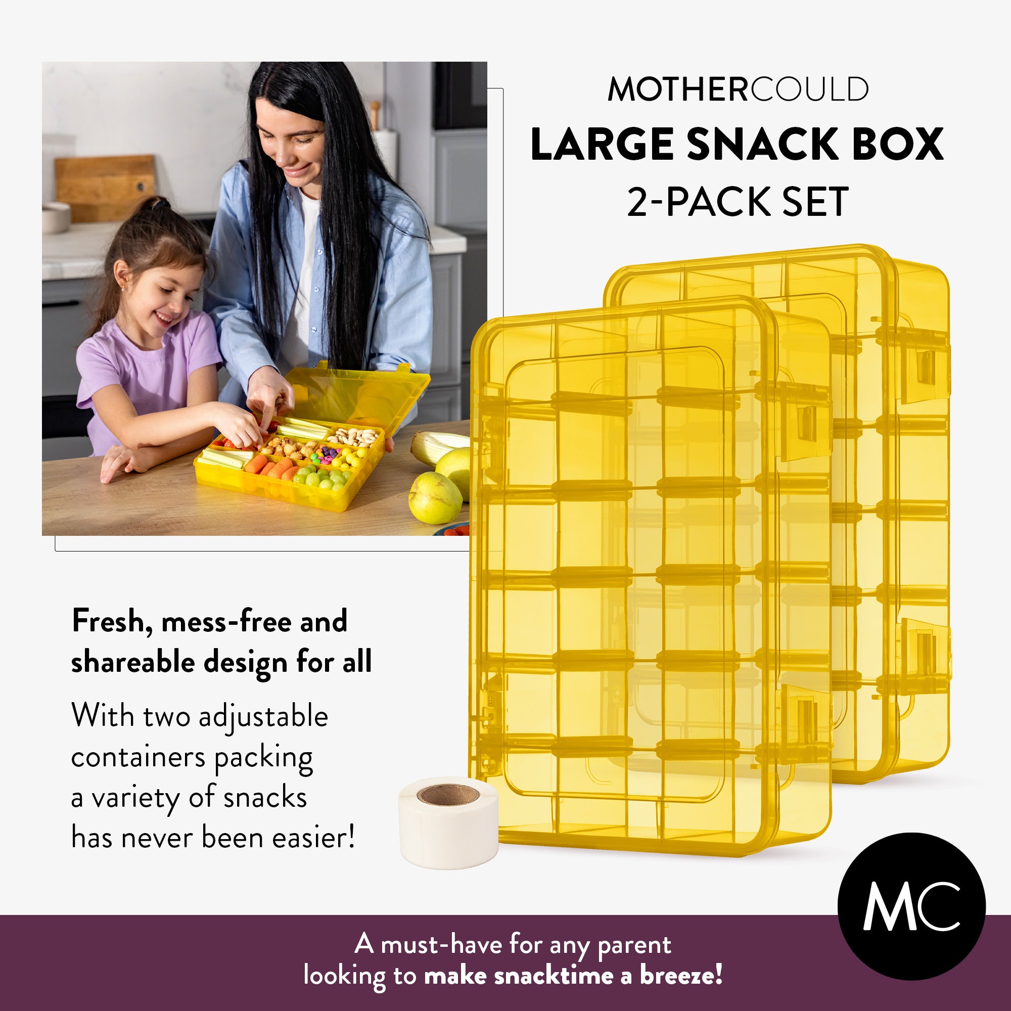 Large Snack Box Set for Kids (Set of 2)