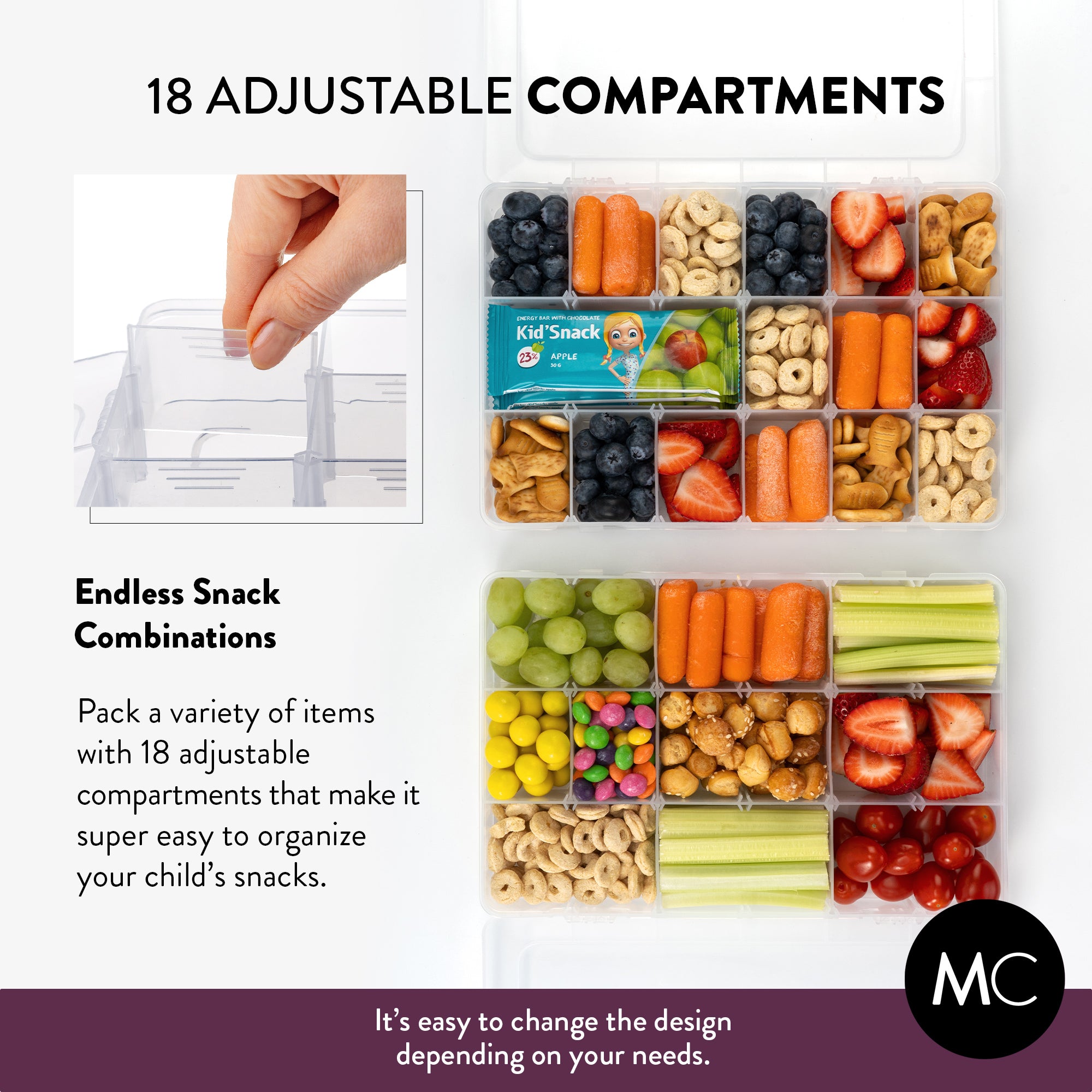 Large Snack Box Set for Kids (Set of 2)