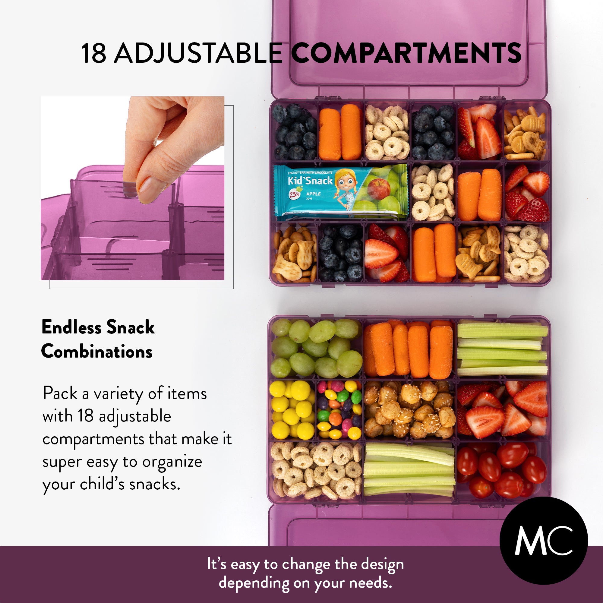 Large Snack Box Set for Kids (Set of 2)