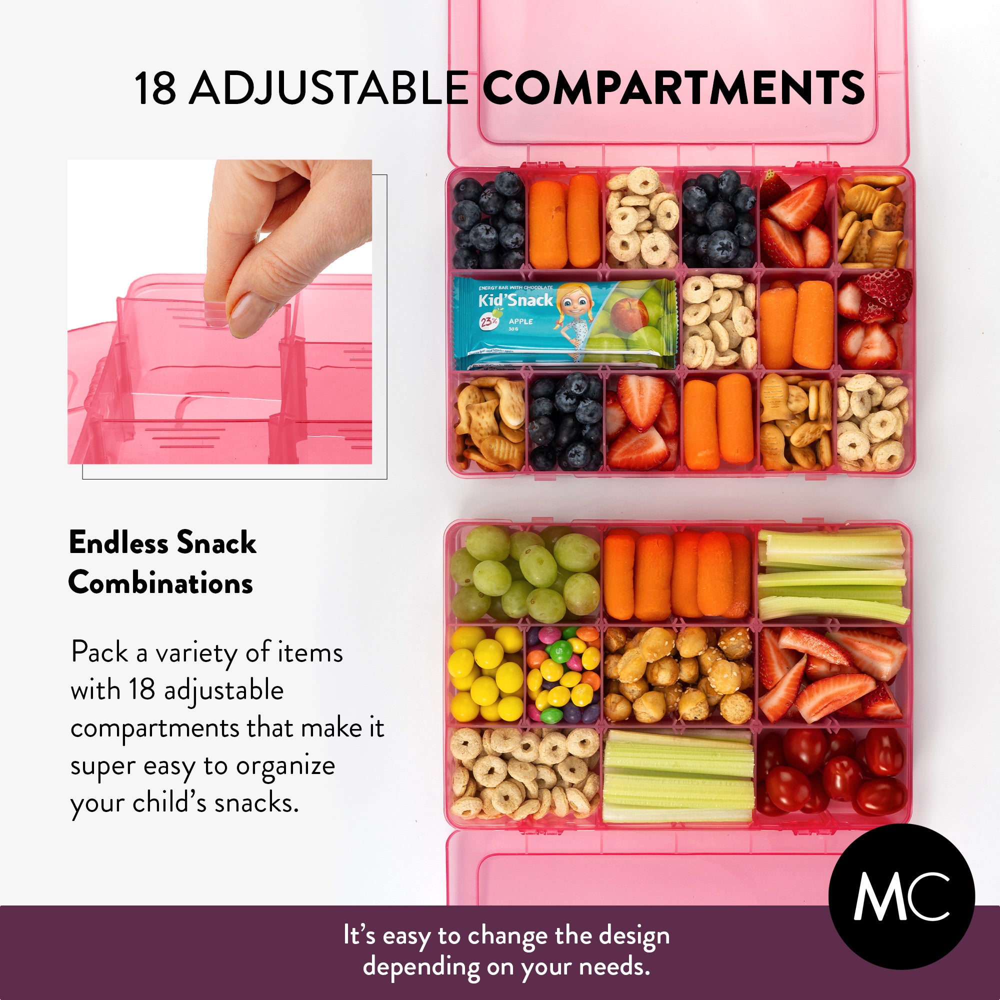 Large Snack Box Set for Kids (Set of 2)