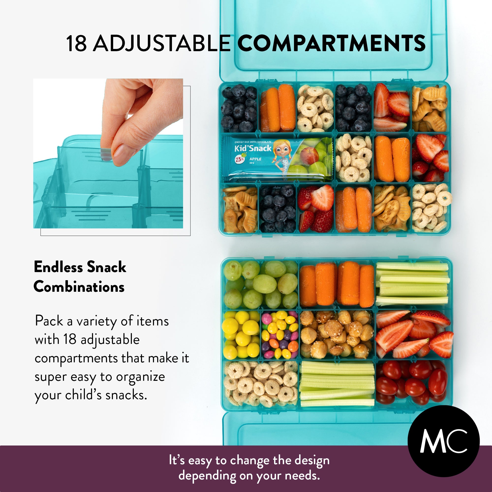 Large Snack Box Set for Kids (Set of 2)