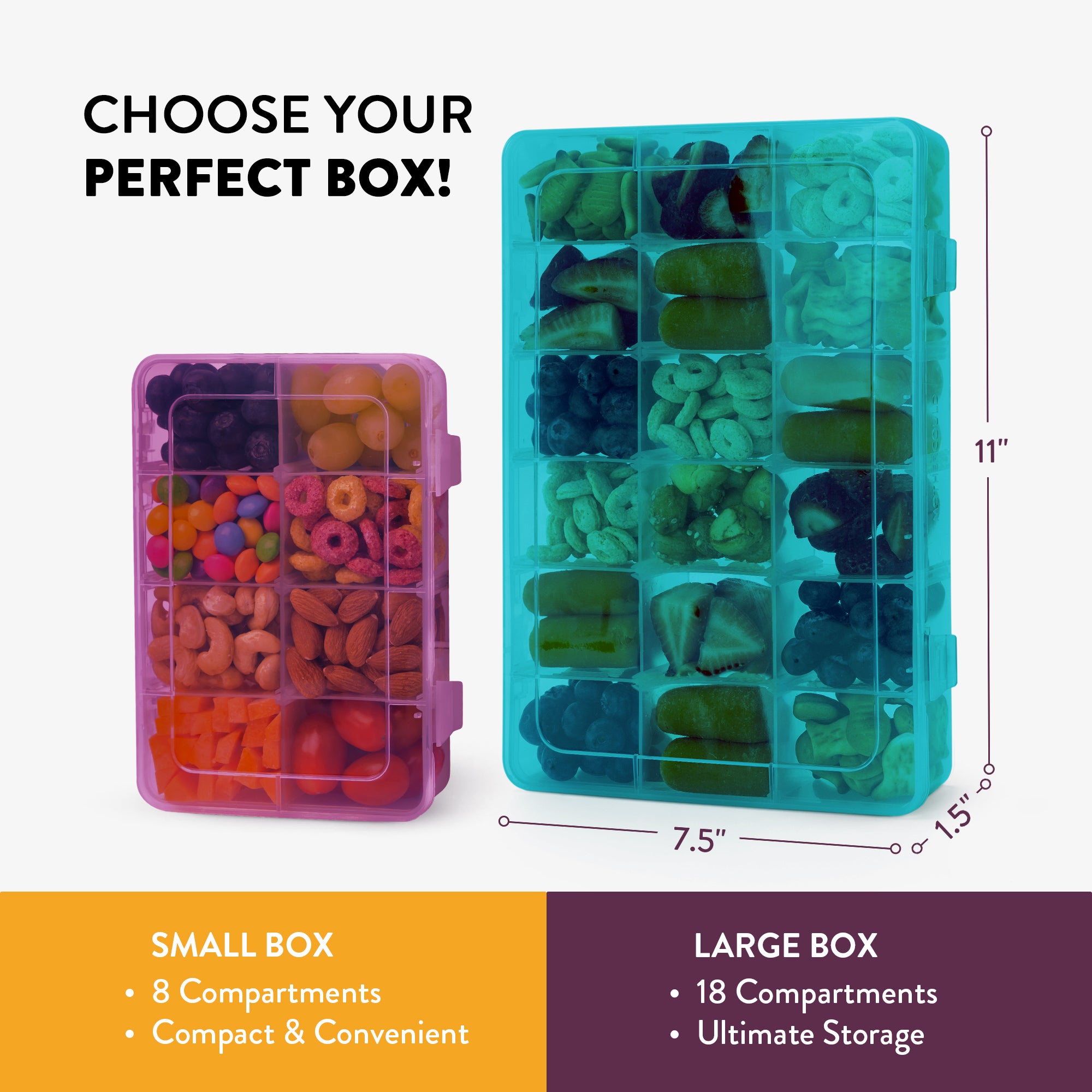 Large Snack Box Set for Kids (Set of 2)