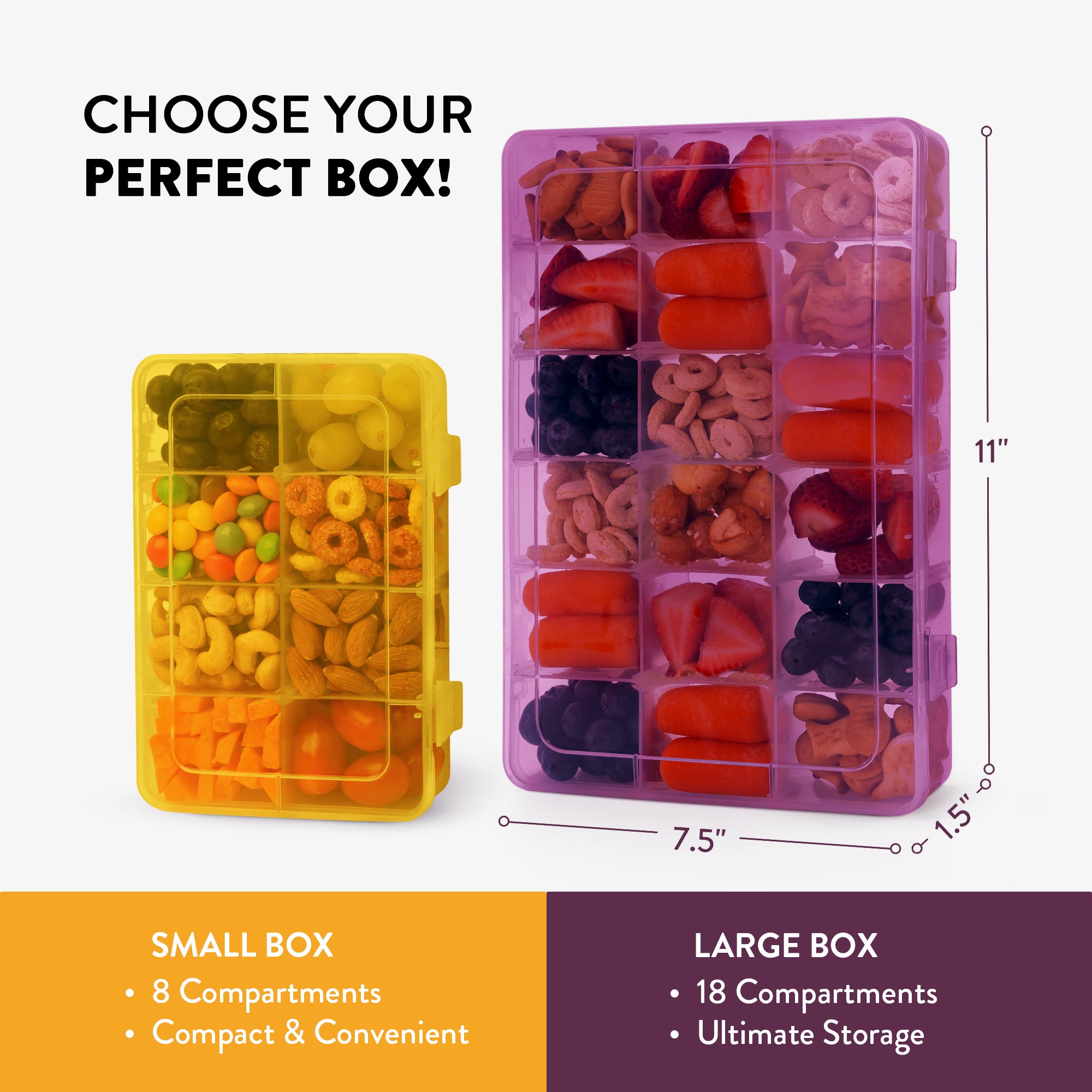 Large Snack Box Set for Kids (Set of 2)