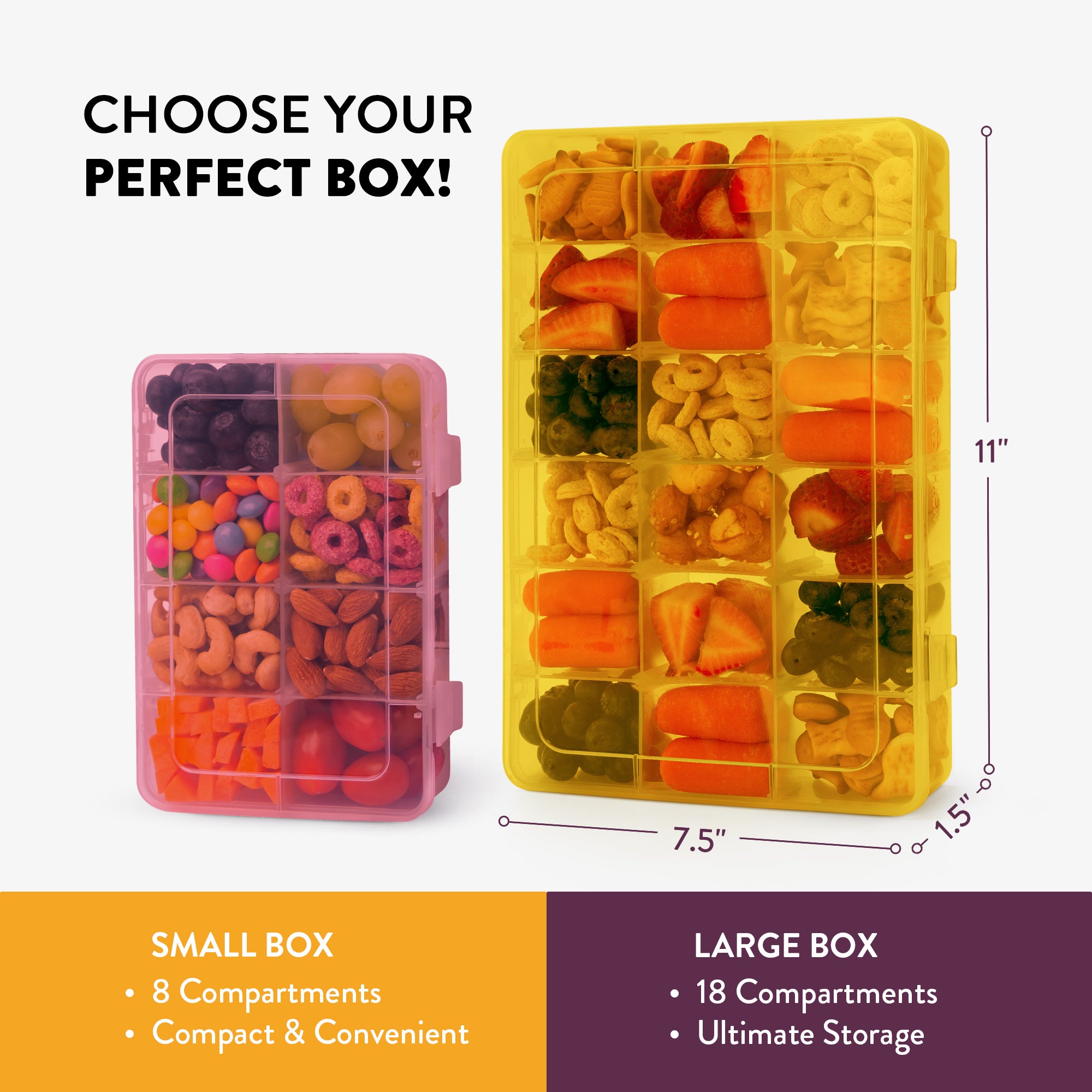 Large Snack Box Set for Kids (Set of 2)