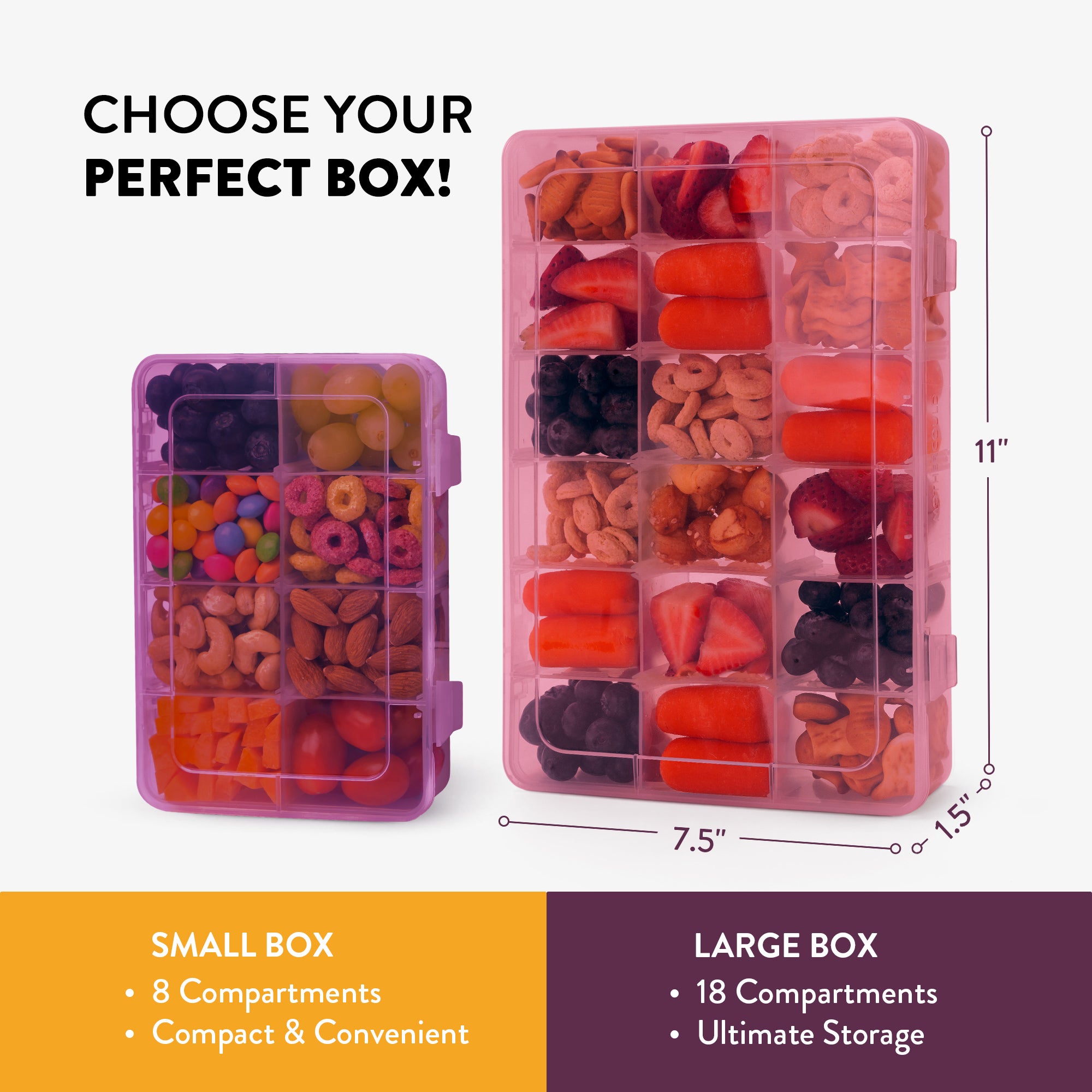 Large Snack Box Set for Kids (Set of 2)