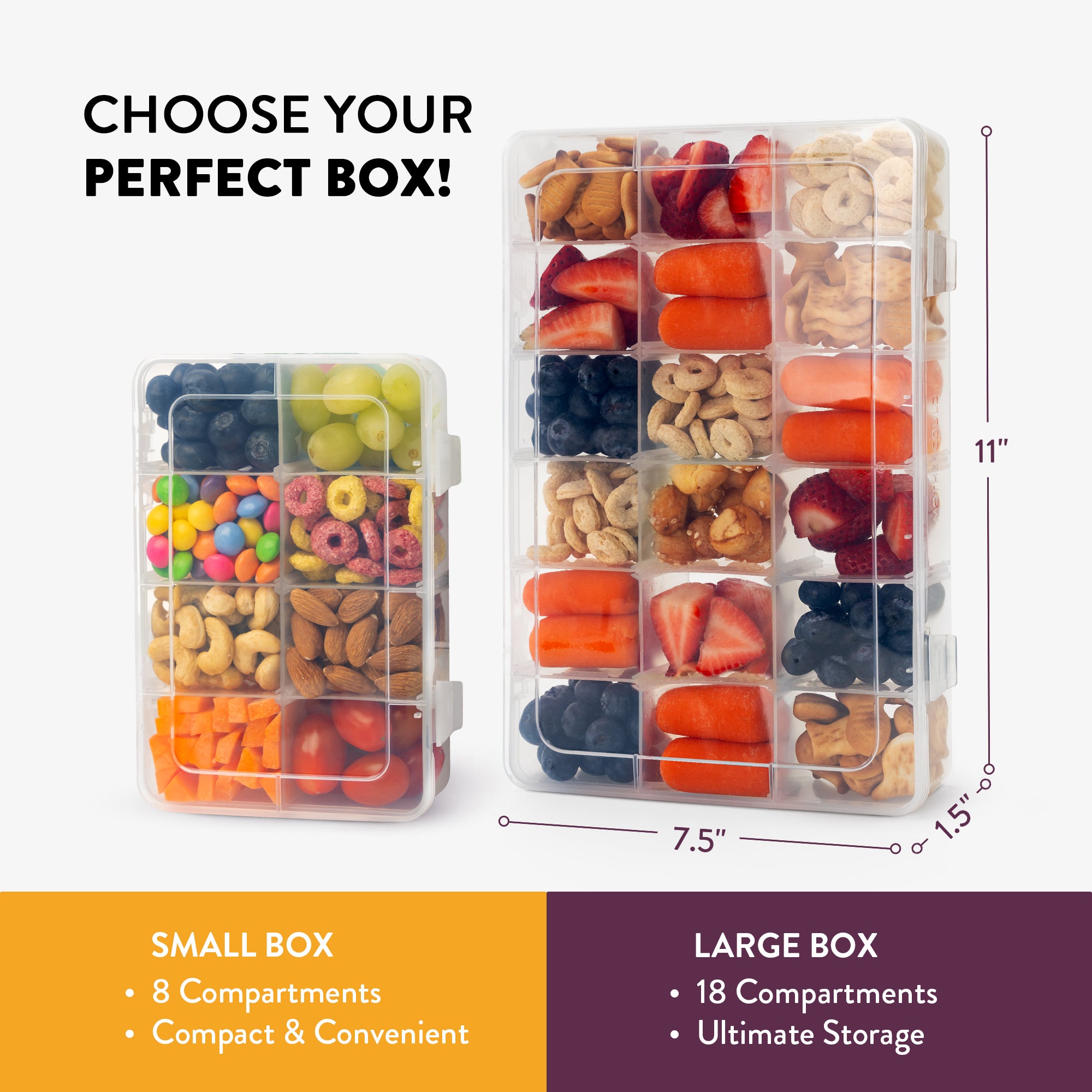 Large Snack Box Set for Kids (Set of 2)