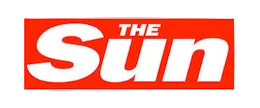 Logo of 'The Sun' newspaper on a white background